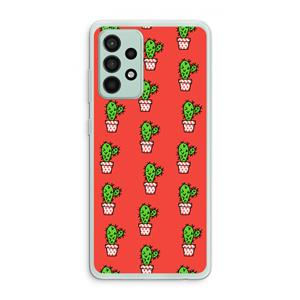 CaseCompany Mini cactus: Samsung Galaxy A52s 5G Transparant Hoesje