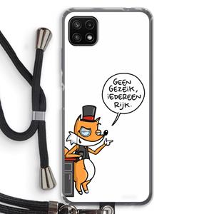 CaseCompany Geen Gezeik: Samsung Galaxy A22 5G Transparant Hoesje met koord