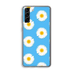 CaseCompany Margrietjes: Samsung Galaxy S21 Plus Transparant Hoesje
