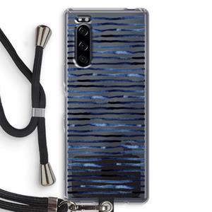 CaseCompany Verrassende lijnen: Sony Xperia 5 Transparant Hoesje met koord