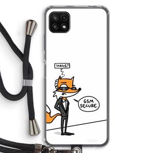 CaseCompany GSM secure: Samsung Galaxy A22 5G Transparant Hoesje met koord