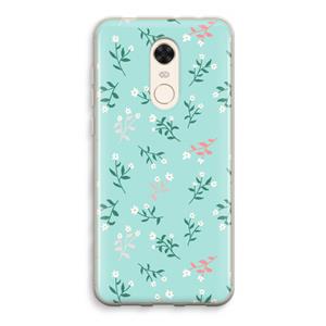 CaseCompany Small white flowers: Xiaomi Redmi 5 Transparant Hoesje