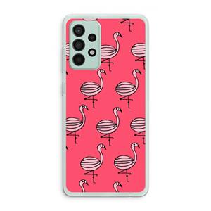 CaseCompany Flamingo: Samsung Galaxy A52s 5G Transparant Hoesje