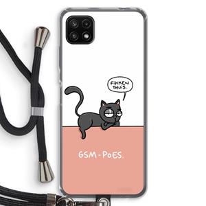 CaseCompany GSM poes: Samsung Galaxy A22 5G Transparant Hoesje met koord