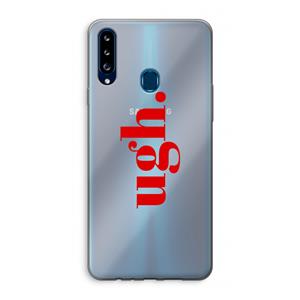 CaseCompany Ugh: Samsung Galaxy A20s Transparant Hoesje