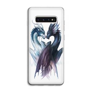 CaseCompany Yin Yang Dragons: Samsung Galaxy S10 4G Transparant Hoesje