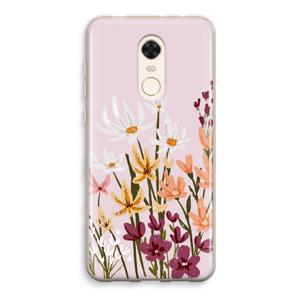 CaseCompany Painted wildflowers: Xiaomi Redmi 5 Transparant Hoesje