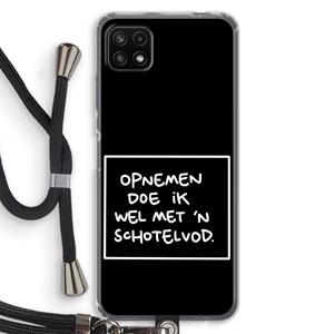 CaseCompany Schotelvod: Samsung Galaxy A22 5G Transparant Hoesje met koord
