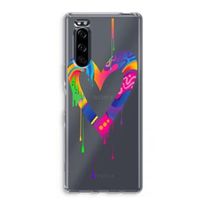 CaseCompany Melts My Heart: Sony Xperia 5 Transparant Hoesje