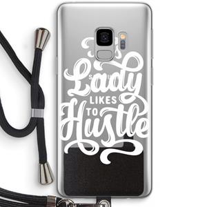 CaseCompany Hustle Lady: Samsung Galaxy S9 Transparant Hoesje met koord