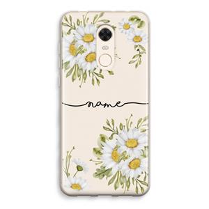 CaseCompany Daisies: Xiaomi Redmi 5 Transparant Hoesje