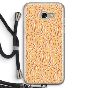CaseCompany Camouflage: Samsung Galaxy A5 (2017) Transparant Hoesje met koord