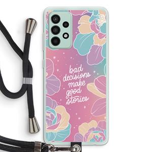 CaseCompany Good stories: Samsung Galaxy A52s 5G Transparant Hoesje met koord