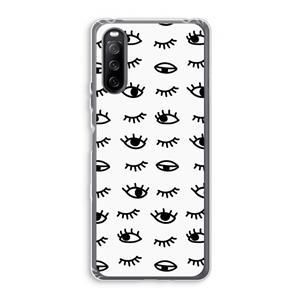 CaseCompany Eye pattern #2: Sony Xperia 10 III Transparant Hoesje