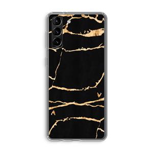 CaseCompany Gouden marmer: Samsung Galaxy S21 Plus Transparant Hoesje