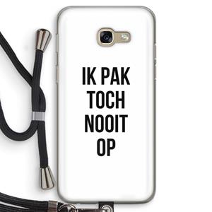CaseCompany Ik pak nooit op: Samsung Galaxy A5 (2017) Transparant Hoesje met koord