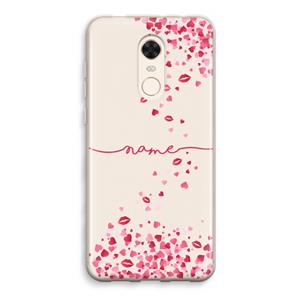 CaseCompany Hartjes en kusjes: Xiaomi Redmi 5 Transparant Hoesje
