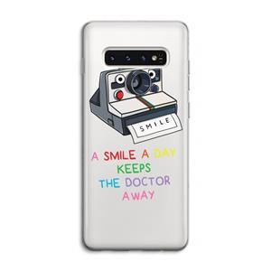 CaseCompany Smile: Samsung Galaxy S10 4G Transparant Hoesje