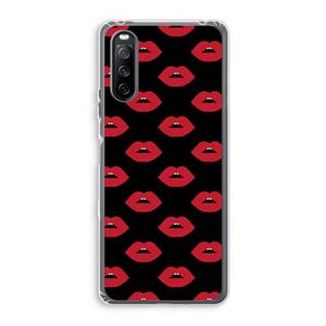 CaseCompany Lips: Sony Xperia 10 III Transparant Hoesje