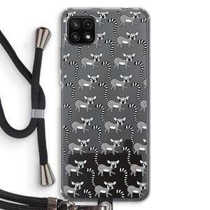CaseCompany Makis: Samsung Galaxy A22 5G Transparant Hoesje met koord