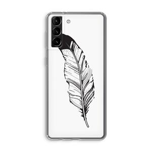 CaseCompany Pluim: Samsung Galaxy S21 Plus Transparant Hoesje