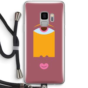 CaseCompany Mono V: Samsung Galaxy S9 Transparant Hoesje met koord