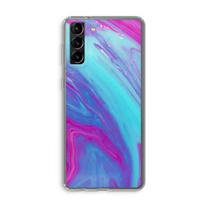 CaseCompany Zweverige regenboog: Samsung Galaxy S21 Plus Transparant Hoesje