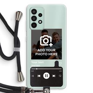 CaseCompany Music Player: Samsung Galaxy A52s 5G Transparant Hoesje met koord