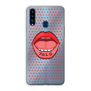 CaseCompany Yolo Denise: Samsung Galaxy A20s Transparant Hoesje