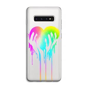 CaseCompany Hold My Heart: Samsung Galaxy S10 4G Transparant Hoesje