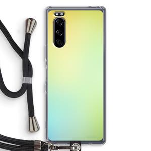 CaseCompany Minty mist pastel: Sony Xperia 5 Transparant Hoesje met koord