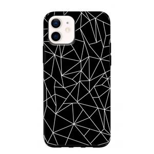 CaseCompany Geometrische lijnen wit: iPhone 12 mini Tough Case