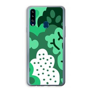 CaseCompany Bushes: Samsung Galaxy A20s Transparant Hoesje