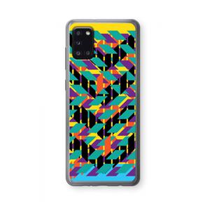CaseCompany Skew Bee 1: Samsung Galaxy A31 Transparant Hoesje