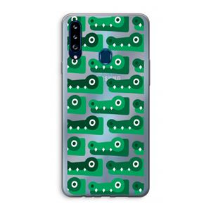 CaseCompany Crocs: Samsung Galaxy A20s Transparant Hoesje