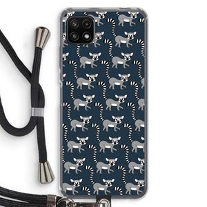 CaseCompany Makis: Samsung Galaxy A22 5G Transparant Hoesje met koord