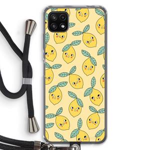 CaseCompany Citroenen: Samsung Galaxy A22 5G Transparant Hoesje met koord