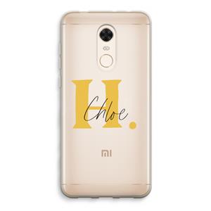 CaseCompany Amber Script: Xiaomi Redmi 5 Transparant Hoesje