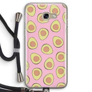 CaseCompany Dancing avocados: Samsung Galaxy A5 (2017) Transparant Hoesje met koord