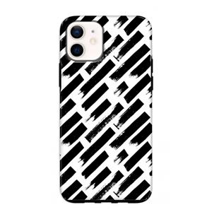 CaseCompany Zwarte vegen: iPhone 12 mini Tough Case