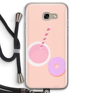 CaseCompany Donut: Samsung Galaxy A5 (2017) Transparant Hoesje met koord