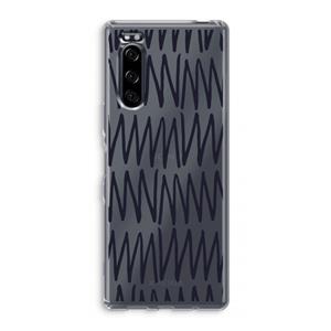 CaseCompany Marrakech Zigzag: Sony Xperia 5 Transparant Hoesje