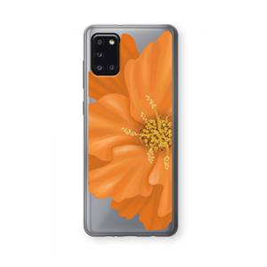 CaseCompany Orange Ellila flower: Samsung Galaxy A31 Transparant Hoesje
