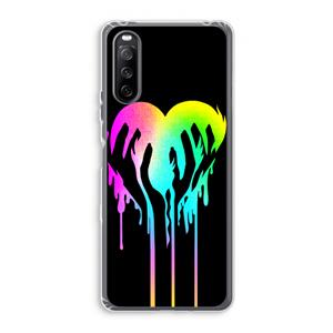 CaseCompany Hold My Heart: Sony Xperia 10 III Transparant Hoesje
