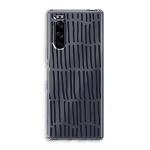 CaseCompany Moroccan stripes: Sony Xperia 5 Transparant Hoesje