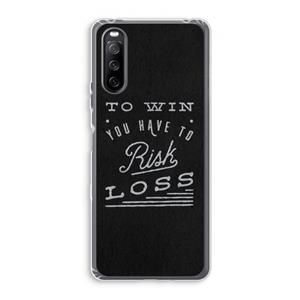 CaseCompany Risk loss: Sony Xperia 10 III Transparant Hoesje