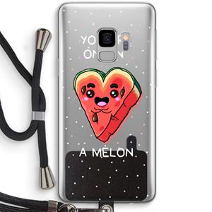 CaseCompany One In A Melon: Samsung Galaxy S9 Transparant Hoesje met koord
