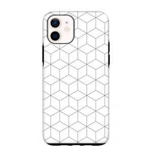 CaseCompany Zwart-witte kubussen: iPhone 12 mini Tough Case
