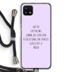 CaseCompany GSM: Samsung Galaxy A22 5G Transparant Hoesje met koord
