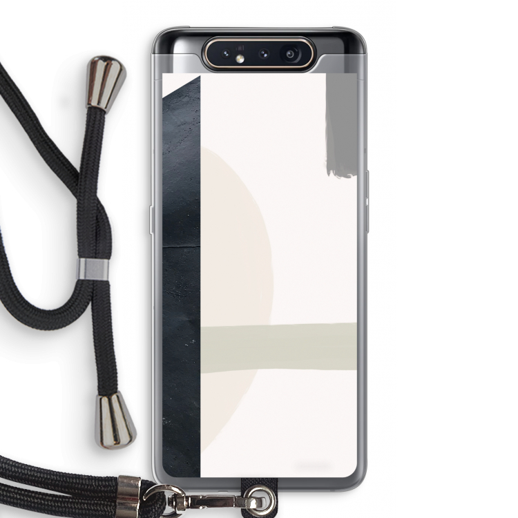 CaseCompany Baca: Samsung Galaxy A80 Transparant Hoesje met koord
